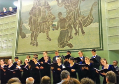 Samohi Choir Performing in Barnum Hall Lobby